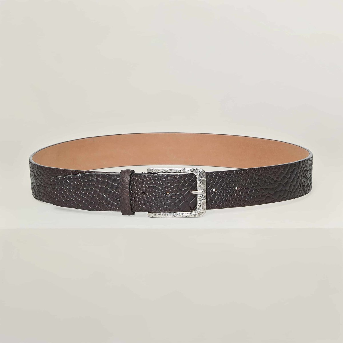Fibbia Iside e cintura in pelle stampa coccodrillo 40mm - immagine 2
