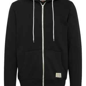 Felpa da uomo con zip nera