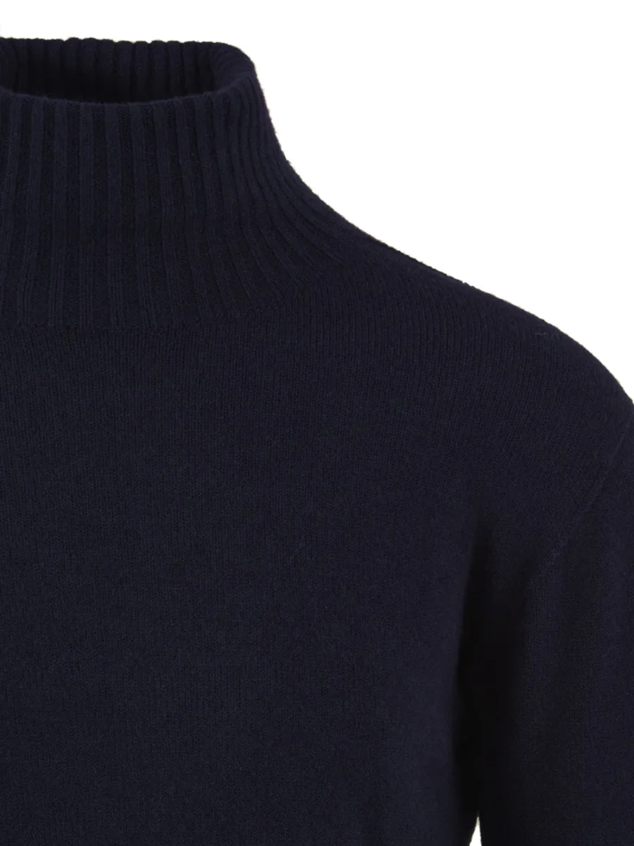 Maglione Uomo blu a collo alto - immagine 3
