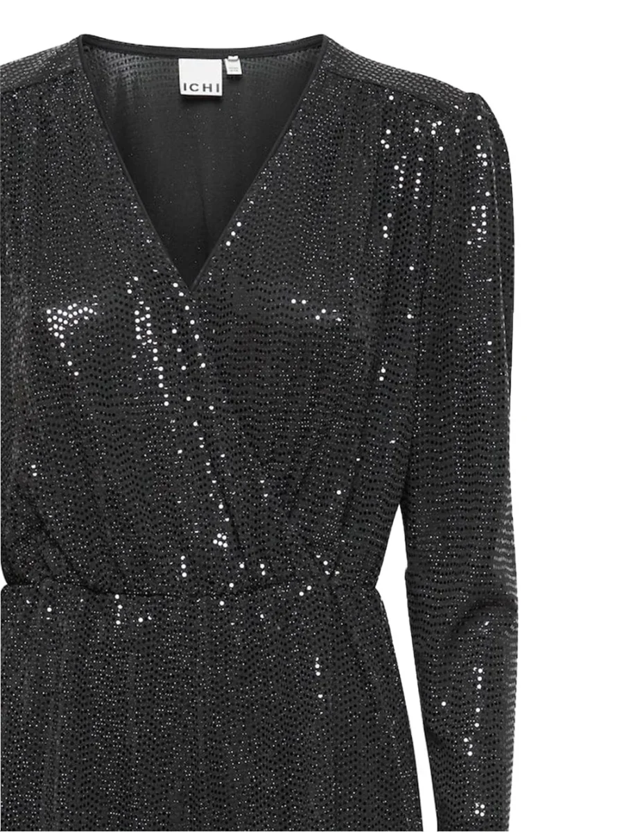 Tutina donna nera paillettes - immagine 3