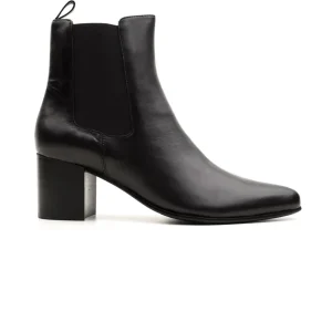 Tronchetto donna con elastico e tacco basso Nero