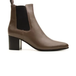 Tronchetto donna con elastico e tacco basso Grigio