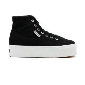 Sneakers Platform Donna Hi Top nero