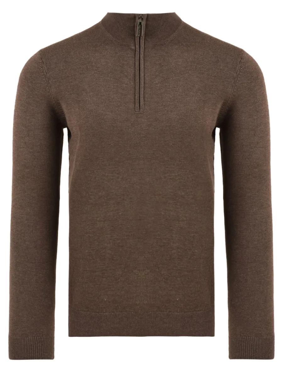 Maglione Mezza Zip MARKUP Uomo - Beige - immagine 2