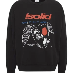 Felpa !SOLID Uomo 21107600 Nero